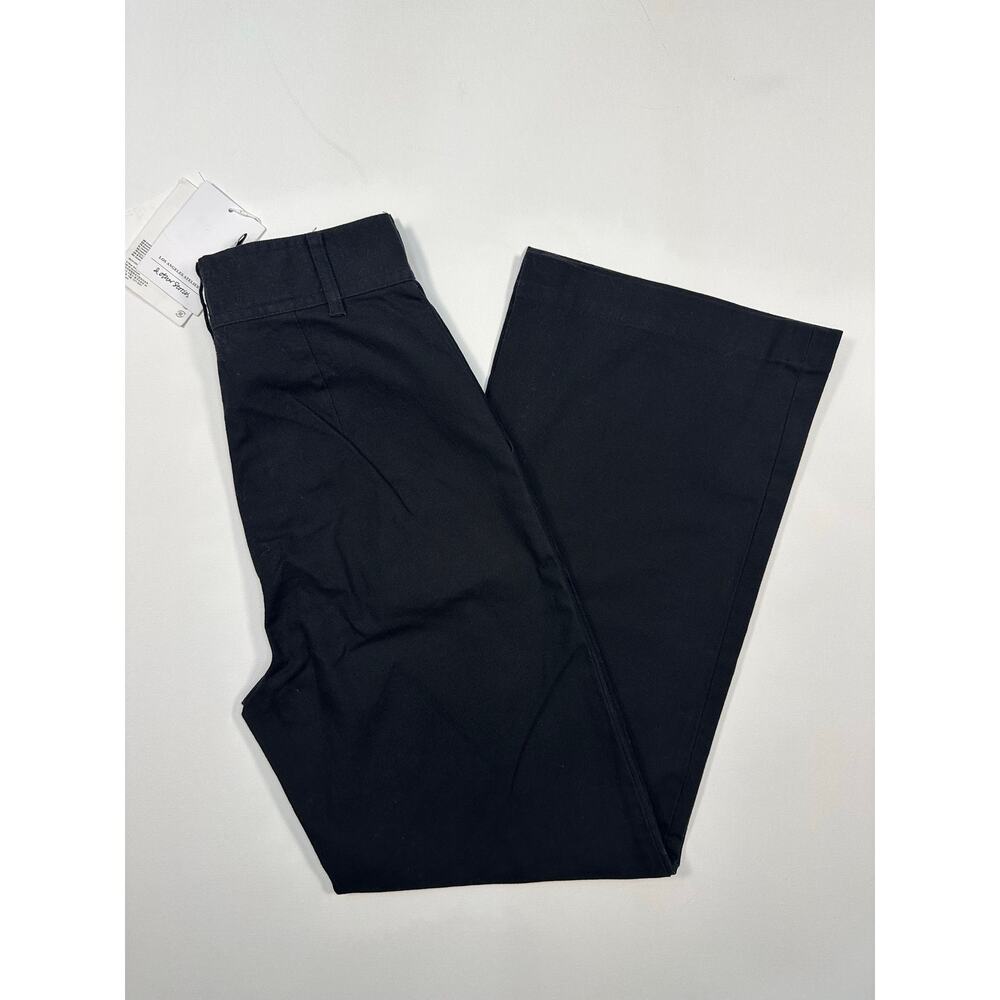 & Other Stories High Waist Wide Leg Black Cotton Pants NWT